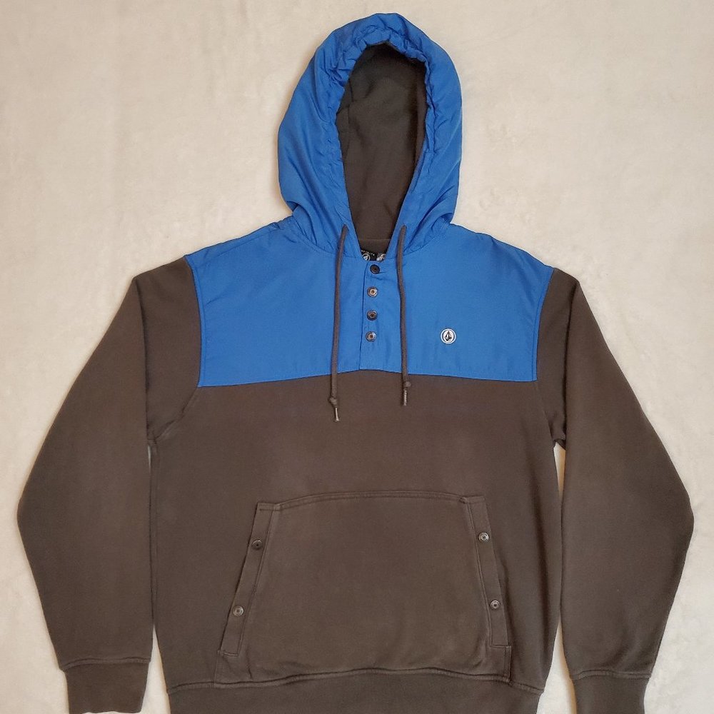 Volcom Men's Quarter Button Hoodie w/ Satin Top Quarter